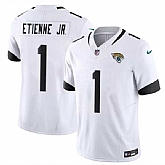 Men & Women & Youth Jacksonville Jaguars #1 Travis Etienne Jr. White 2023 F.U.S.E Vapor Untouchable Limited Stitched Jersey,baseball caps,new era cap wholesale,wholesale hats